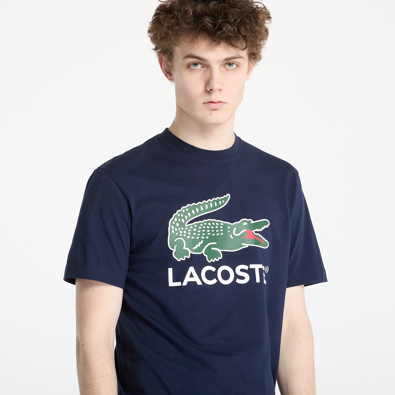 T-shirty męskie LACOSTE T-shirt Moyen Navy Blue