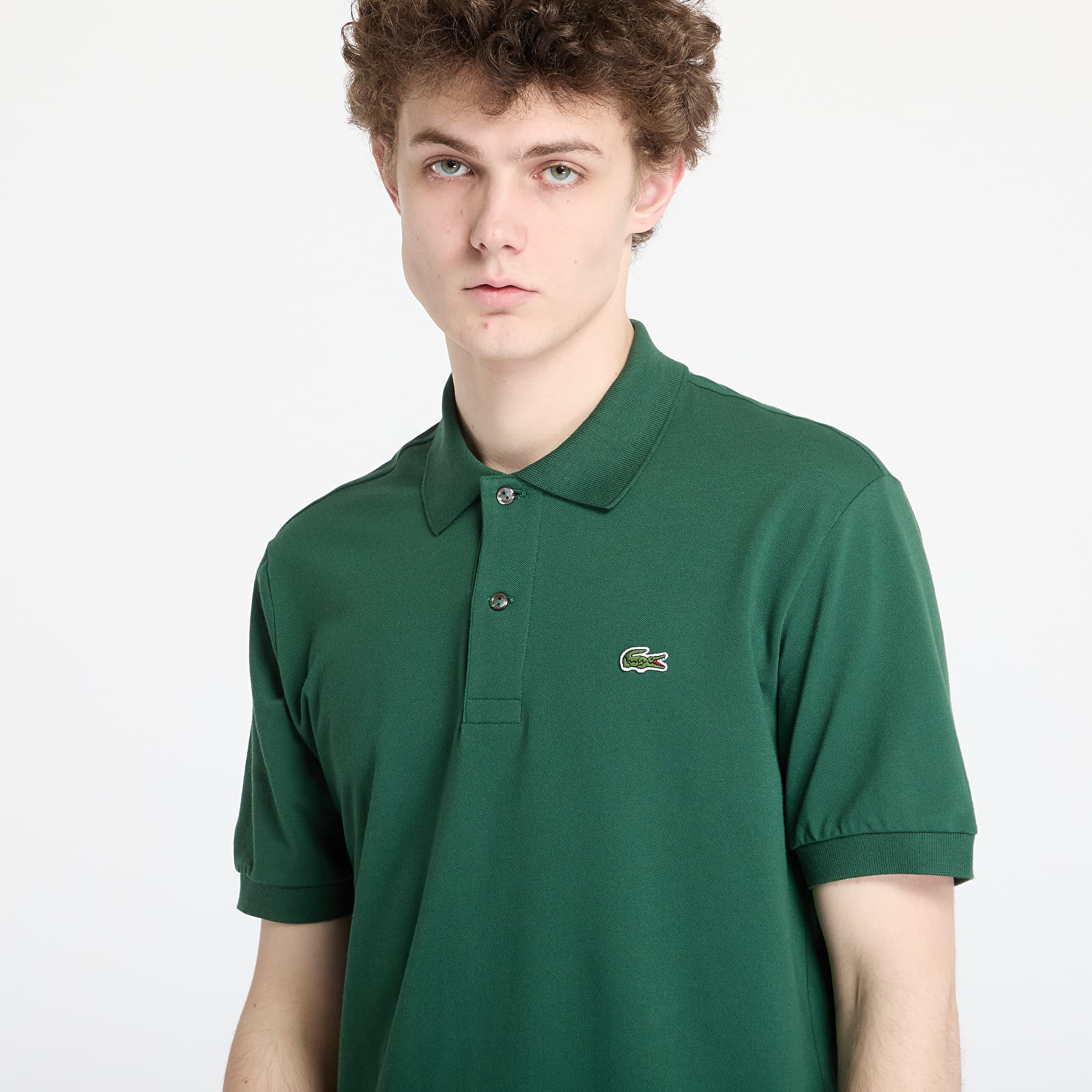 Pánská trička LACOSTE Light Pique Polo Shirt Green