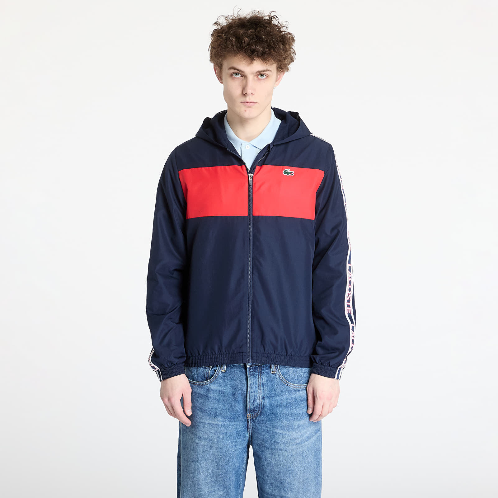 Kurtka LACOSTE Diamond Weave Jacket Navy Blue/ Grenadine L