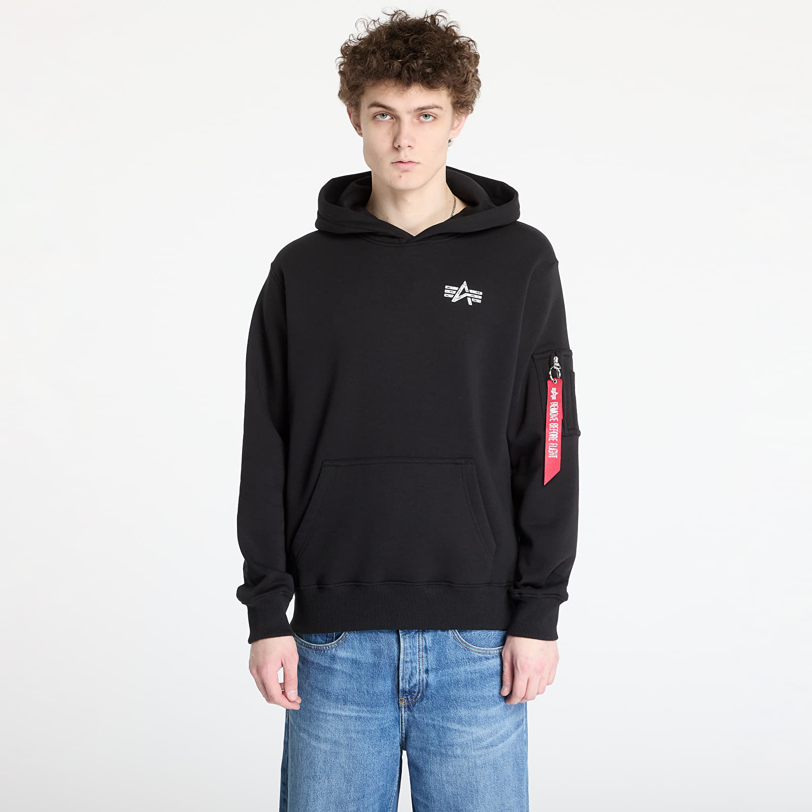 Mikiny Alpha Industries Inc. Signature BP Hoodie Black