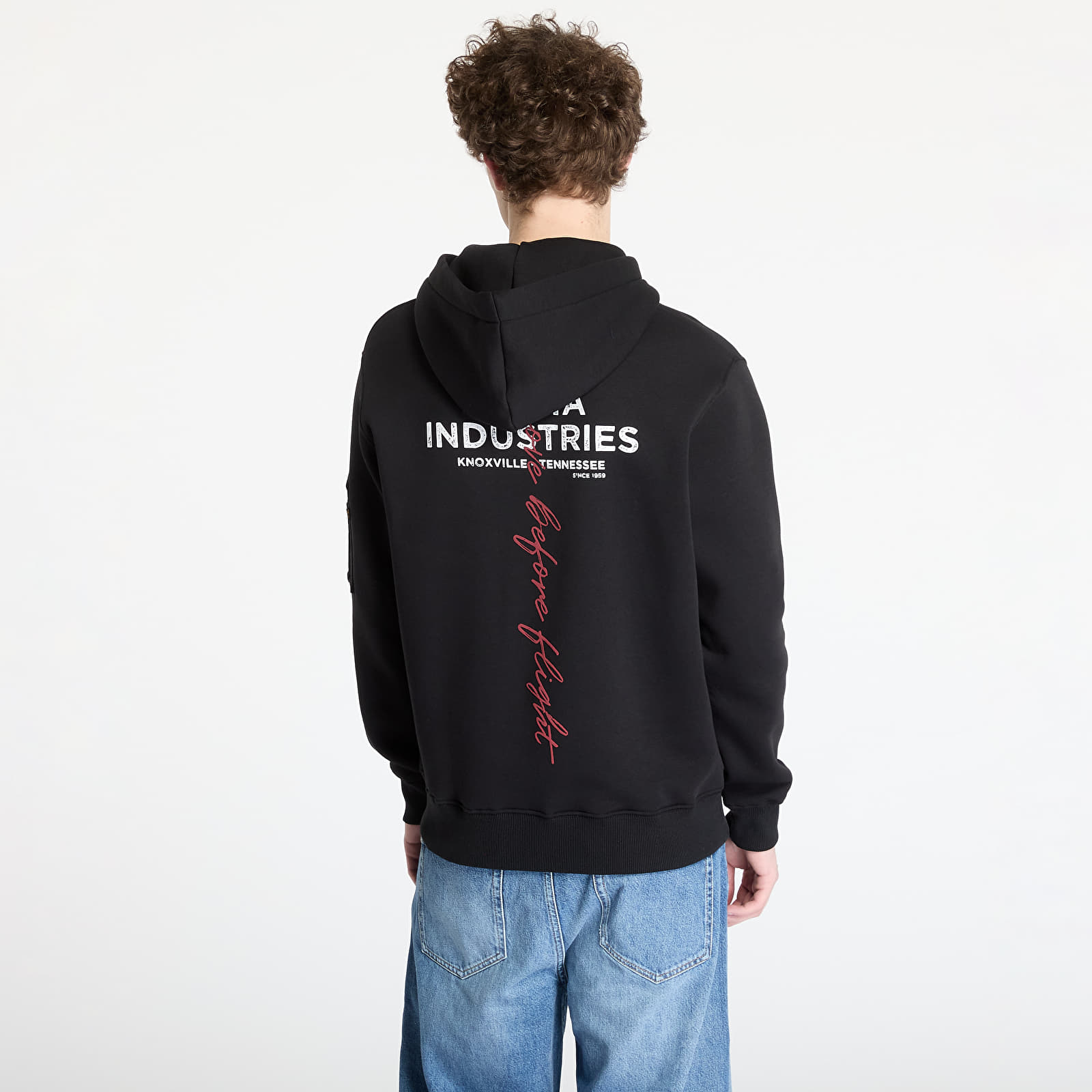 Mikiny Alpha Industries Inc. Signature BP Hoodie Black