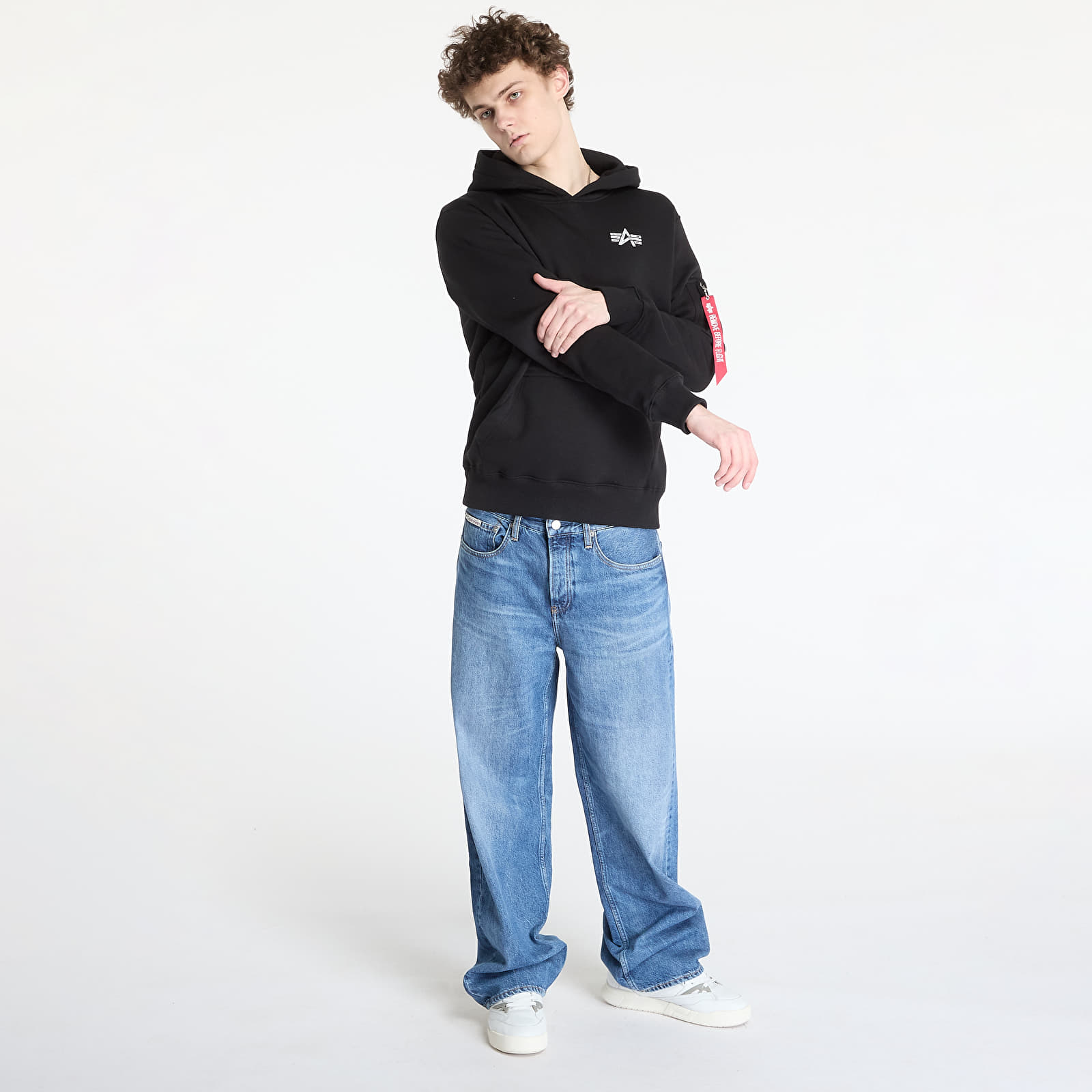 Mikiny Alpha Industries Inc. Signature BP Hoodie Black