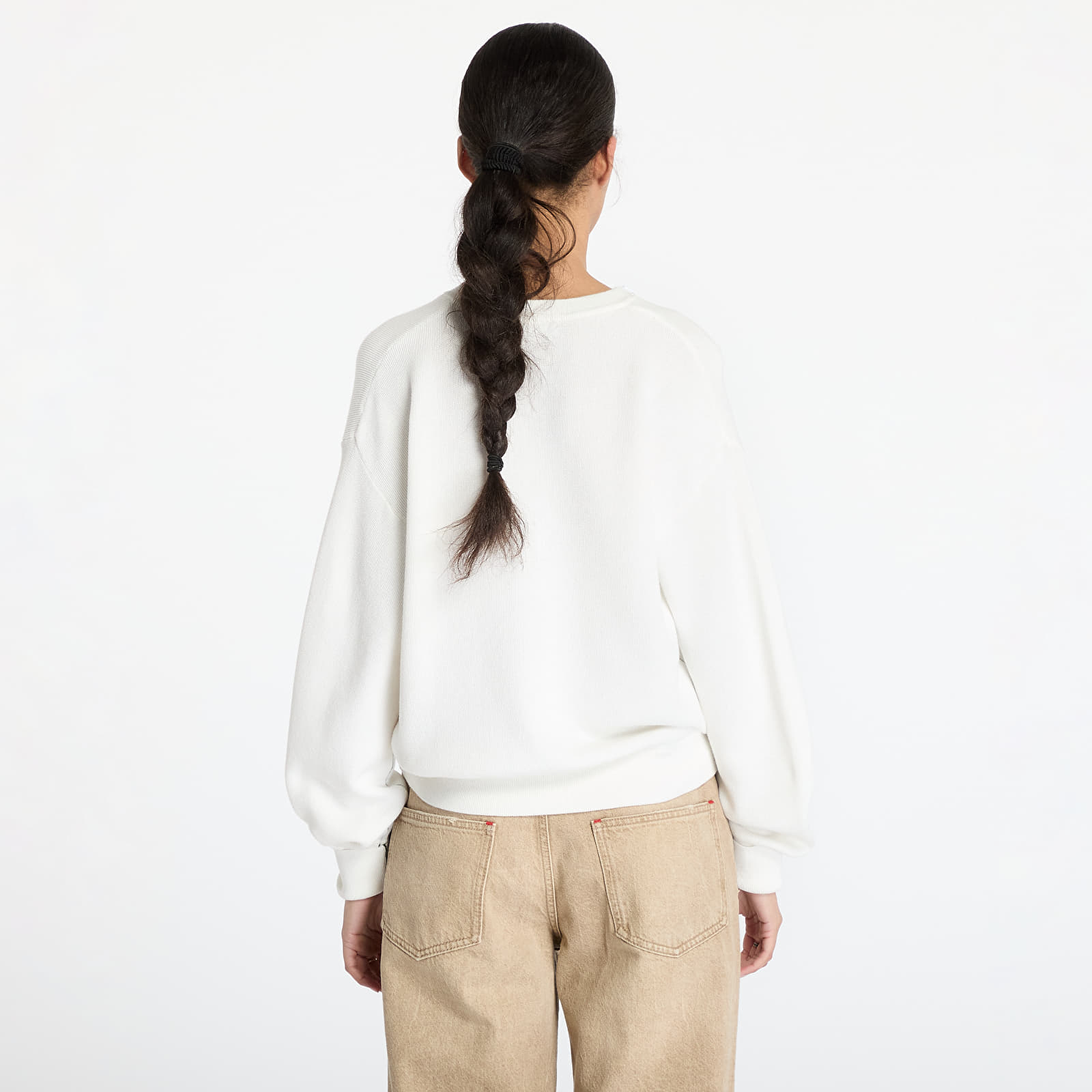 Damskie bluzy i swetry LACOSTE Moss Stitch Sweater Flour