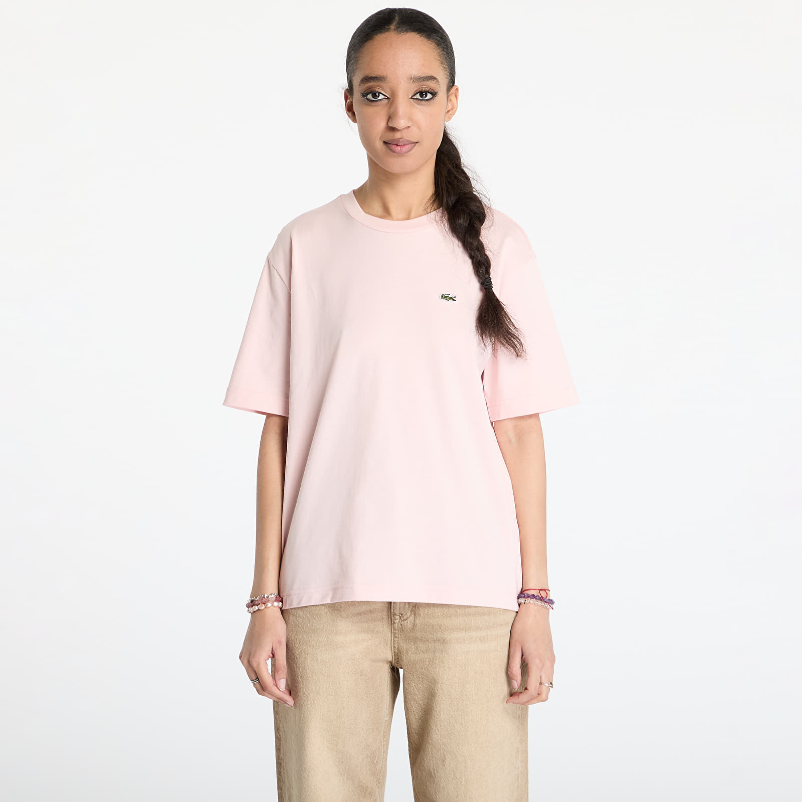 Women's T-shirts LACOSTE Soft Cotton T-shirt Rose Pale