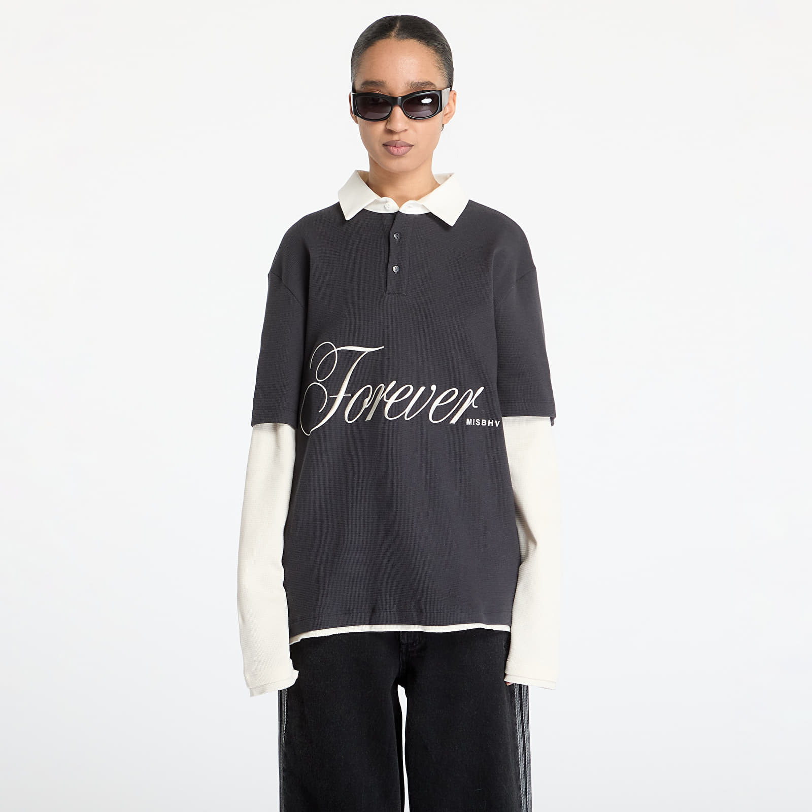 Pólók MISBHV Forever Double Layered Polo UNISEX Black
