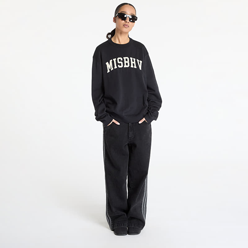 MISBHV Knitted Varsity Crewneck Sweatshirt UNISEX Black | Footshop