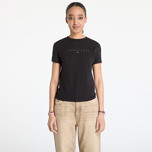 Tommy Jeans Slim Tonal Linear Tee Black