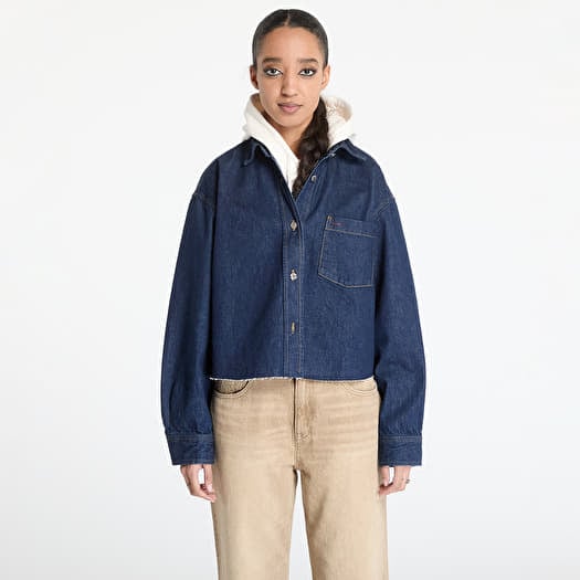 Tommy Jeans Cropped Denim Shirt Jacket Denim