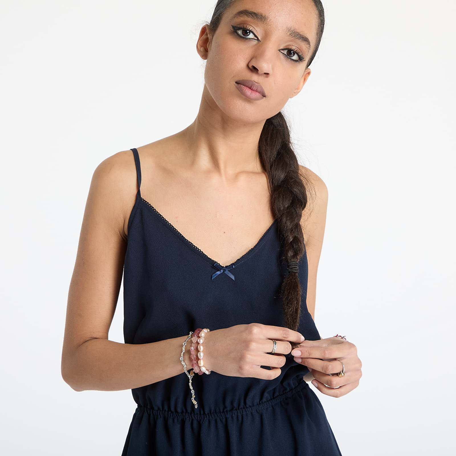 Šaty Tommy Jeans Essential Strap Dress Blue