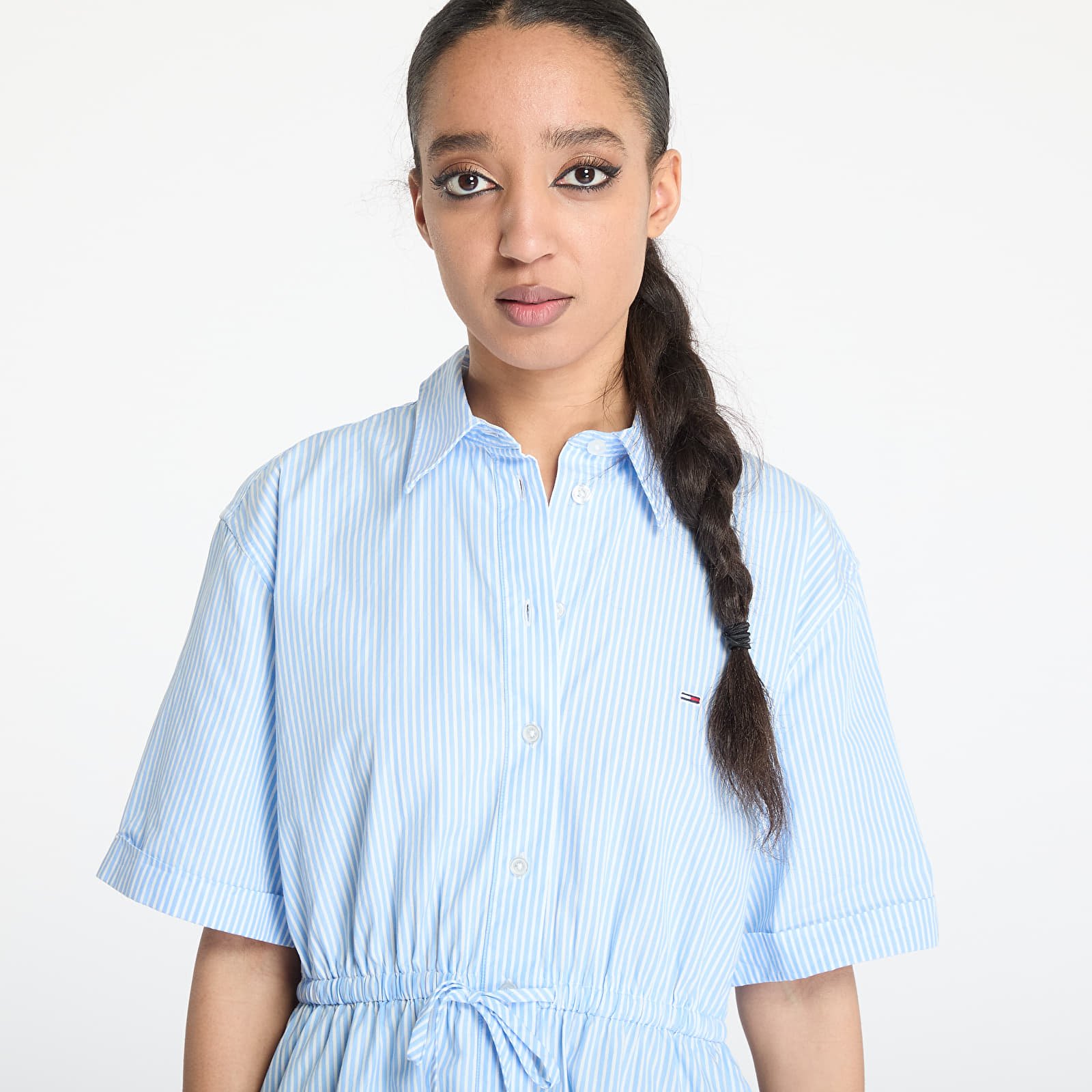 Kleit Tommy Jeans Mini Stripe Shirt Blue