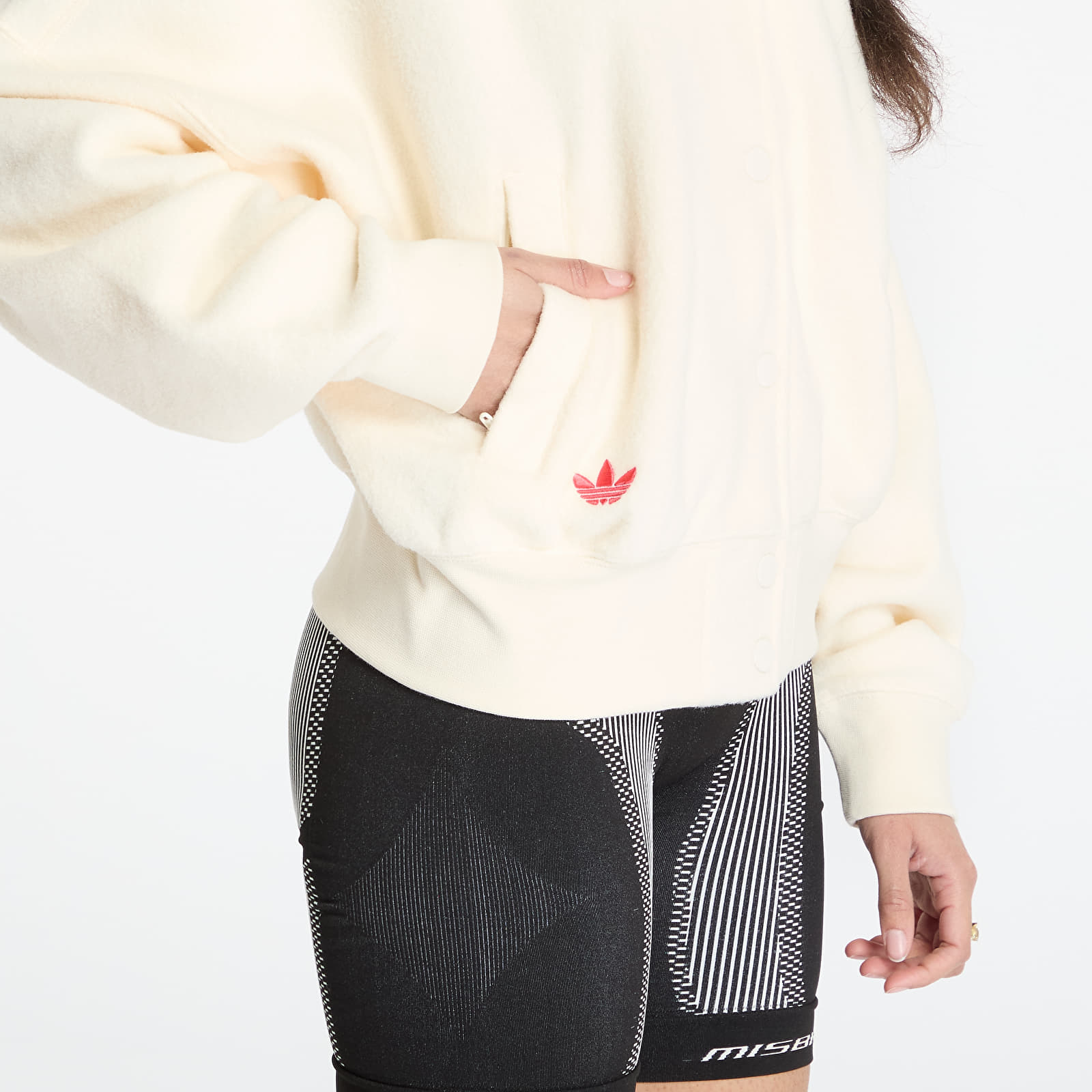 Bombery adidas Neuclassics Boucle Bomber Jacket Beige/ Cream White/ Real Coral