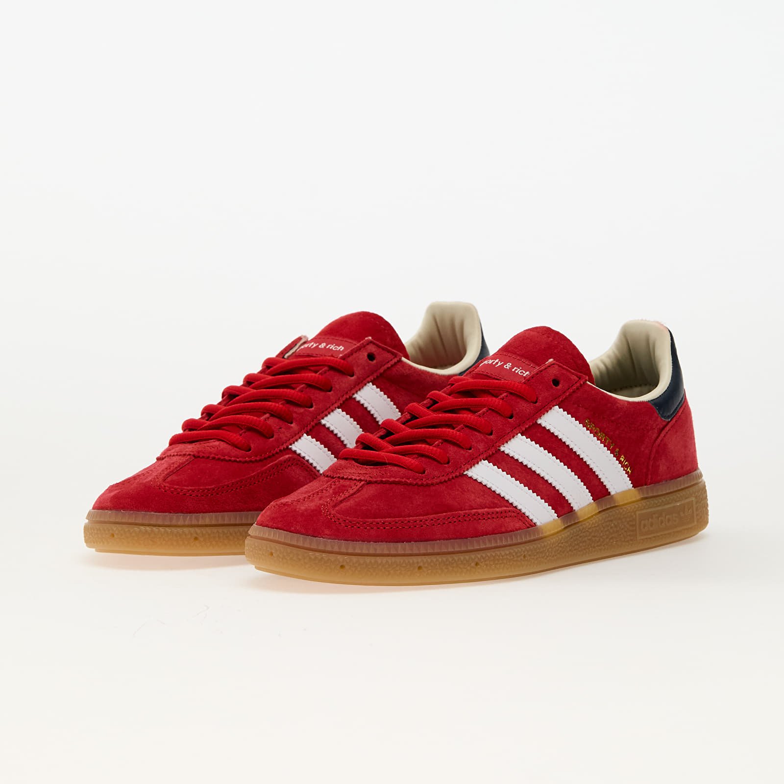 Încălțăminte și sneakerși pentru bărbați adidas x Sporty & Rich Handball Spezial Collegiate Red/ Indigo Night/ Ftwr White