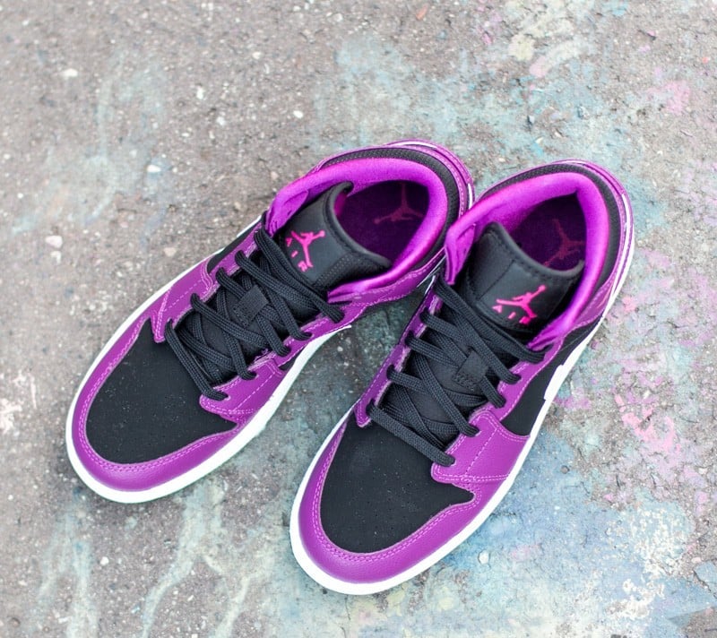Damen Sneaker und Schuhe Air Jordan 1 Mid (GG) Black/ Vivid Pink-Bright Grape