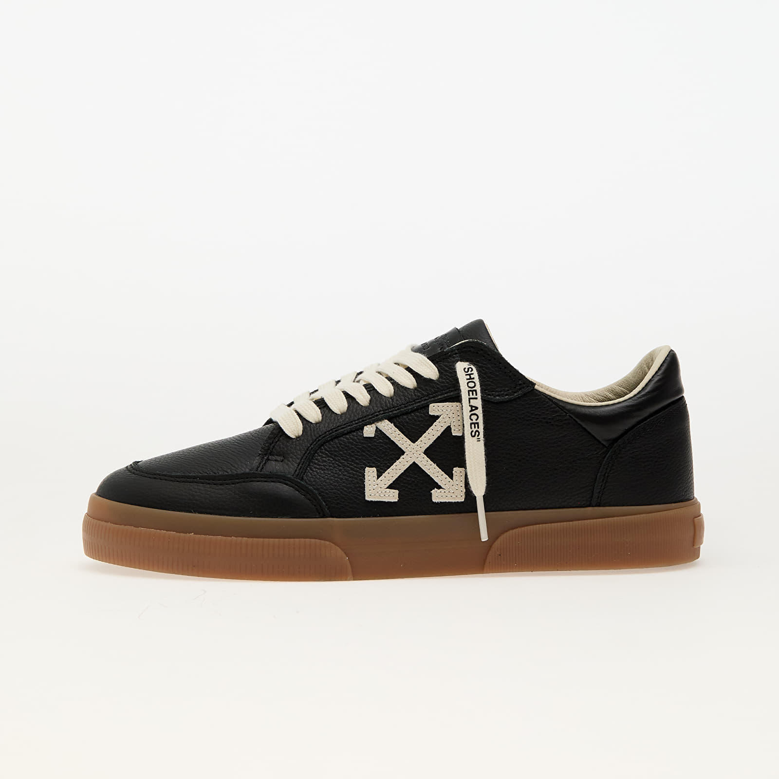 Sneakers Off-White New Low Vulcanized Leather Black Ivory EUR 44