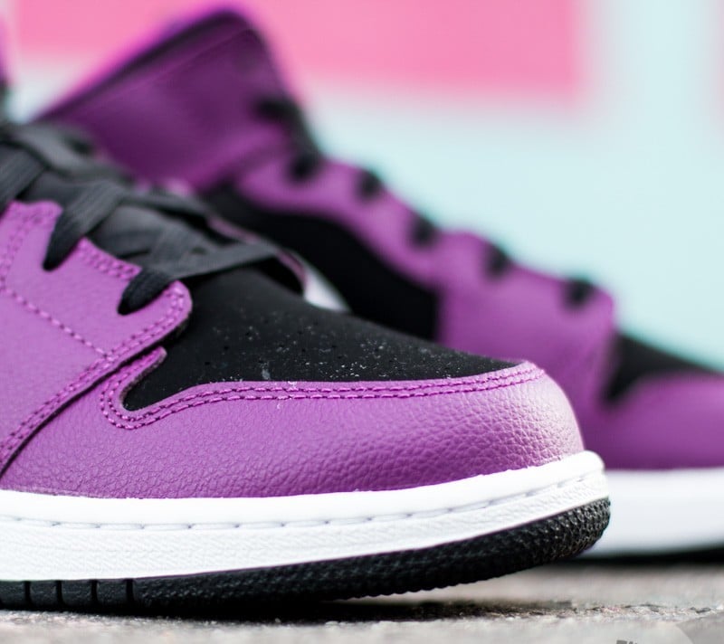 Damen Sneaker und Schuhe Air Jordan 1 Mid (GG) Black/ Vivid Pink-Bright Grape