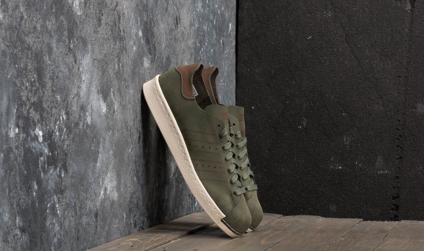 Chaussures et baskets homme adidas Superstar 80s Decon Base Green/ Base Green/ Noble Red