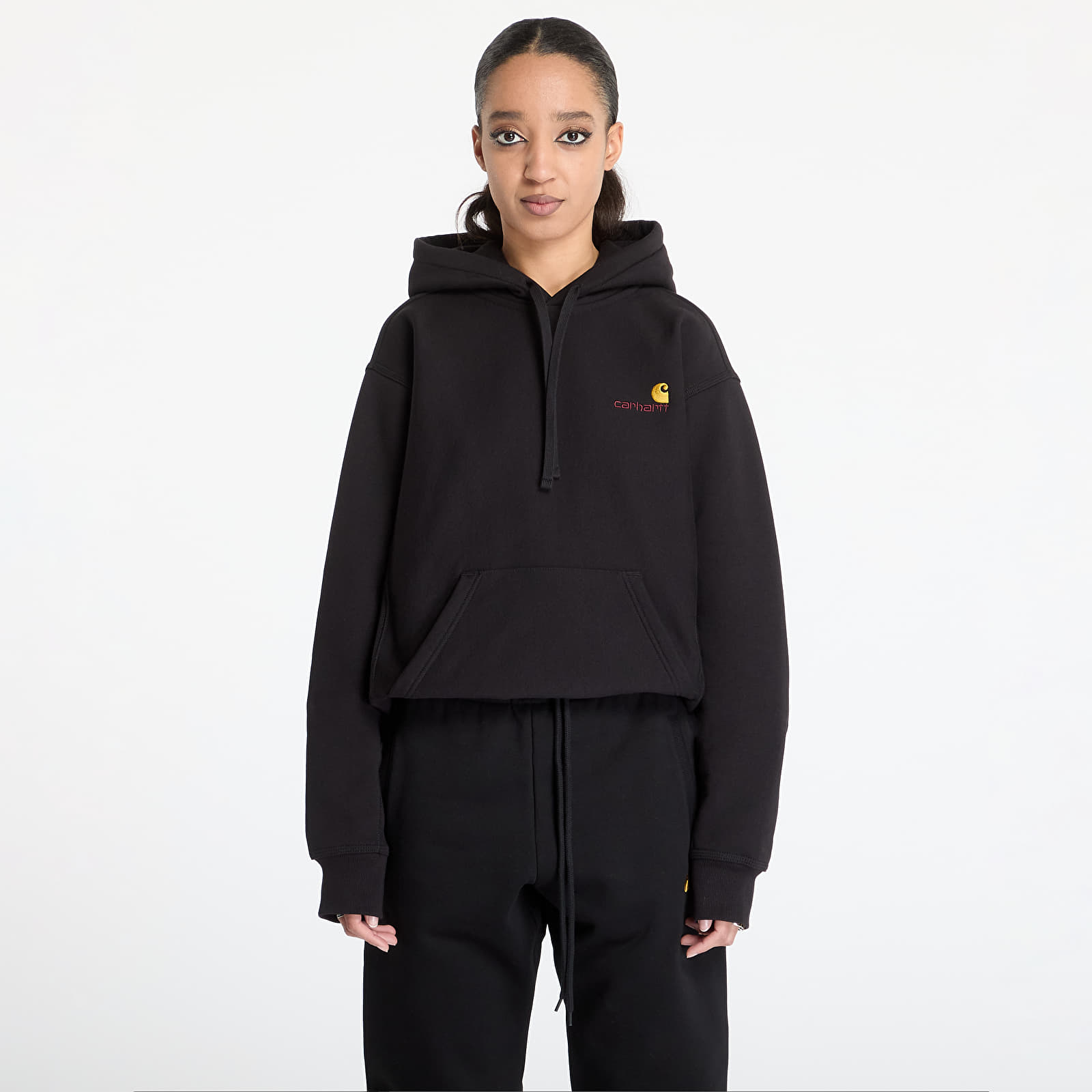 Sweatshirts Carhartt WIP Hooded American Script Sweat Black