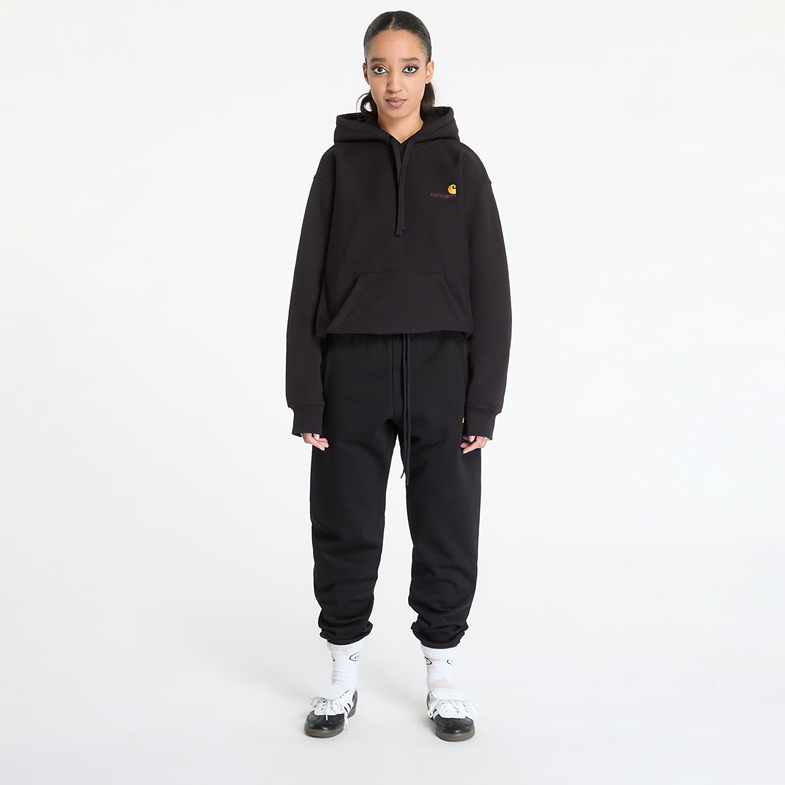 Sweatshirts Carhartt WIP Hooded American Script Sweat Black