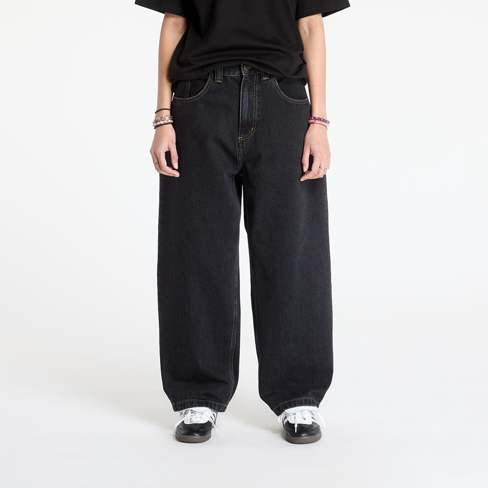 Jeansy Carhartt WIP Brandon Pant Black Stone Washed