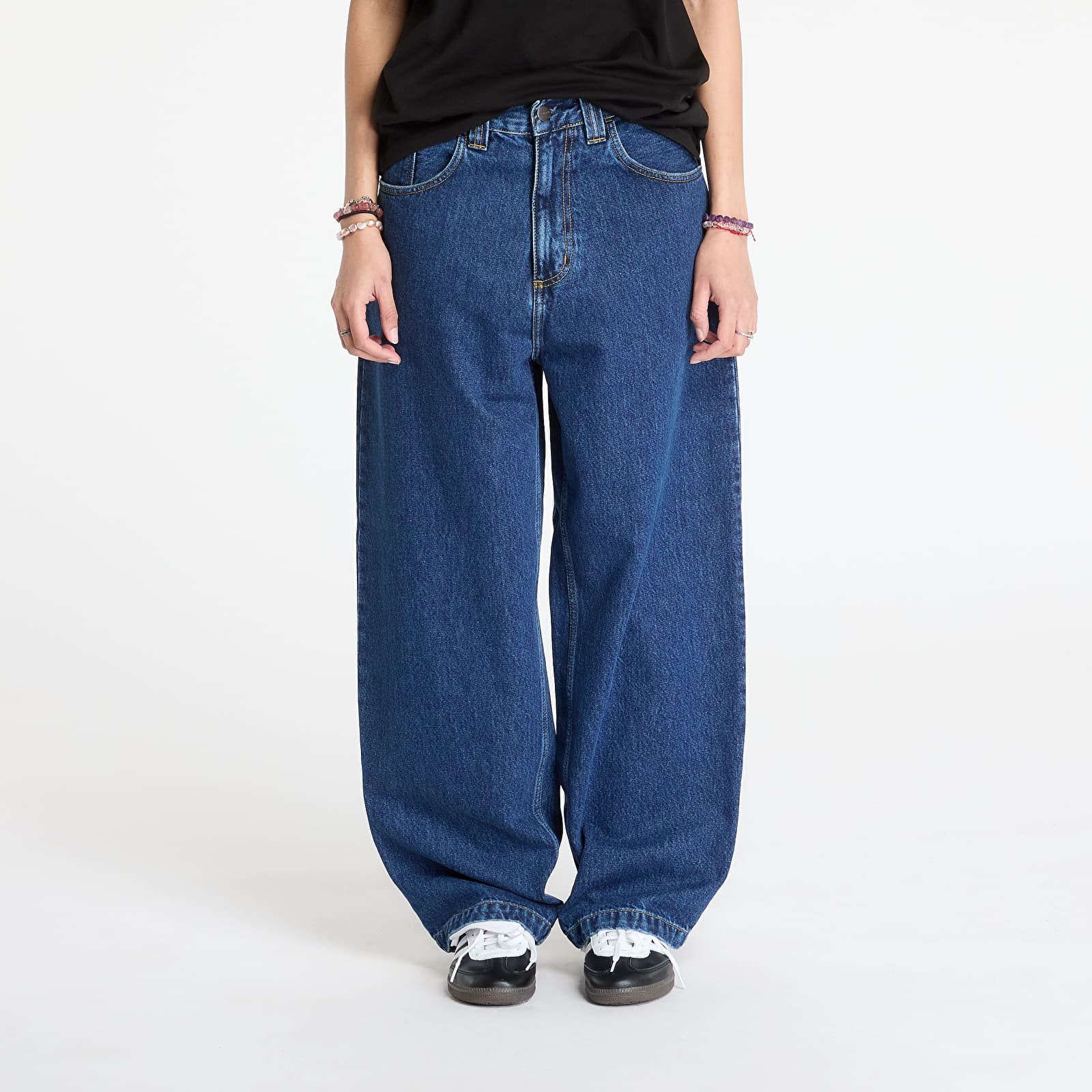 Nadrágok Carhartt WIP Brandon Pant Blue Stone Washed