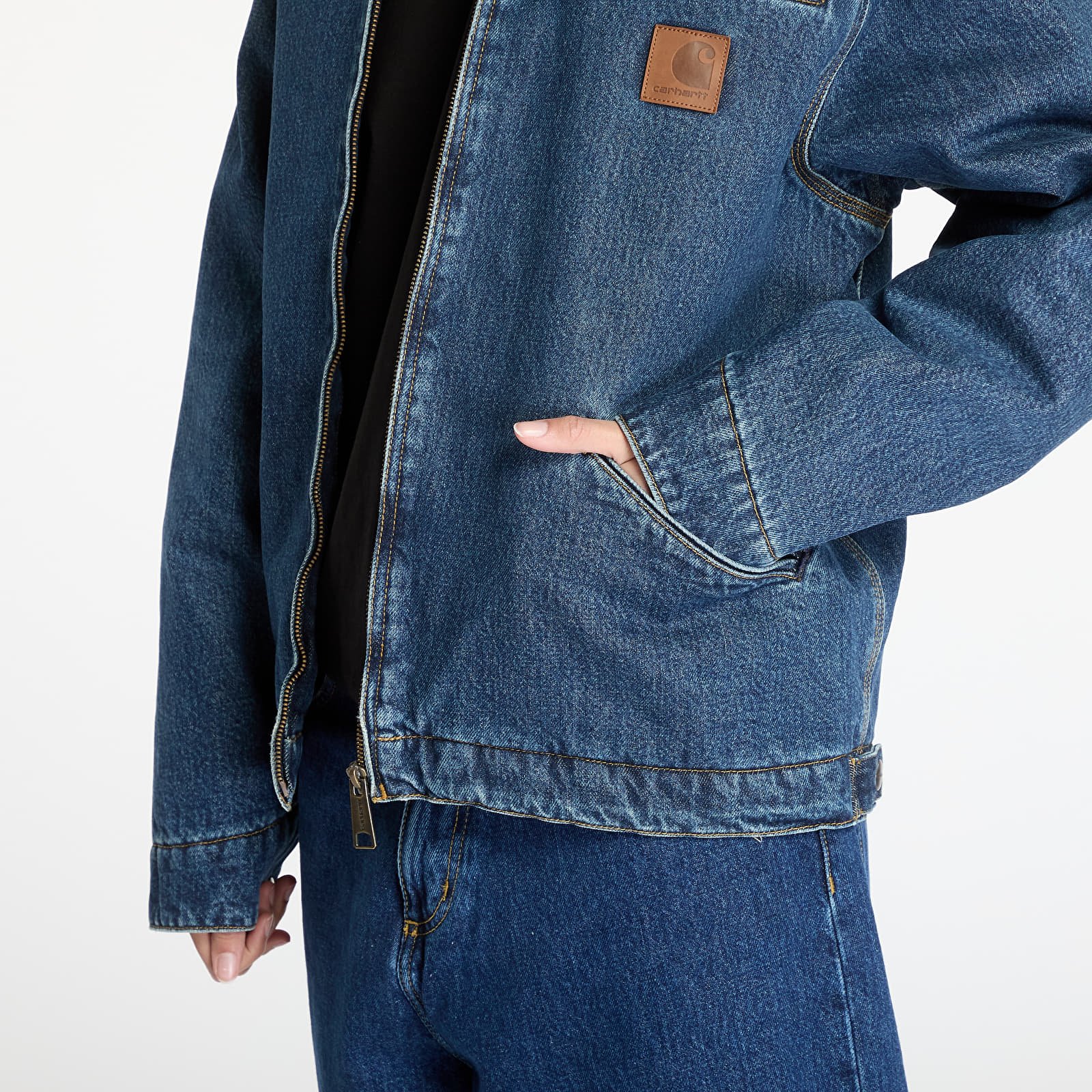 Bundy Carhartt WIP OG Detroit Jacket UNISEX Blue/ Dusty Brown