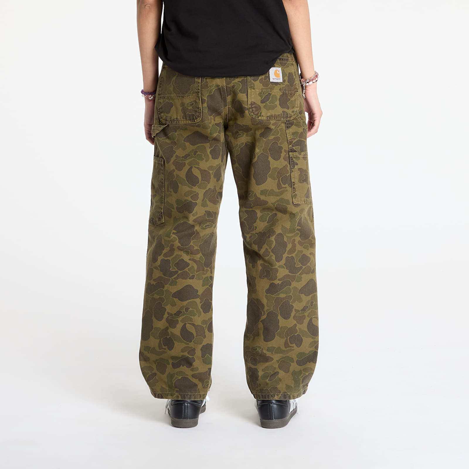 Jeans Carhartt WIP Duck Single Knee Pant Camo Duck/ Office Green