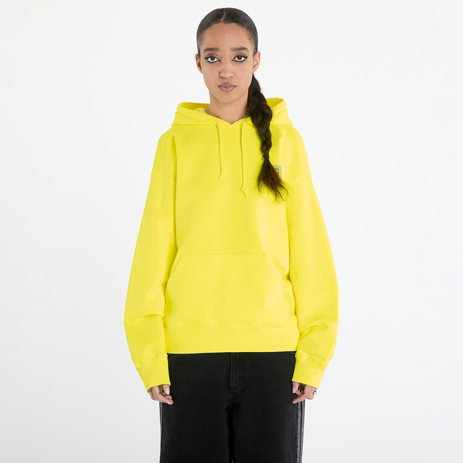 Kapucnis pulóverek és pulcsik Carhartt WIP Hooded Industry Sweat UNISEX Lumo Yellow Garment Dyed