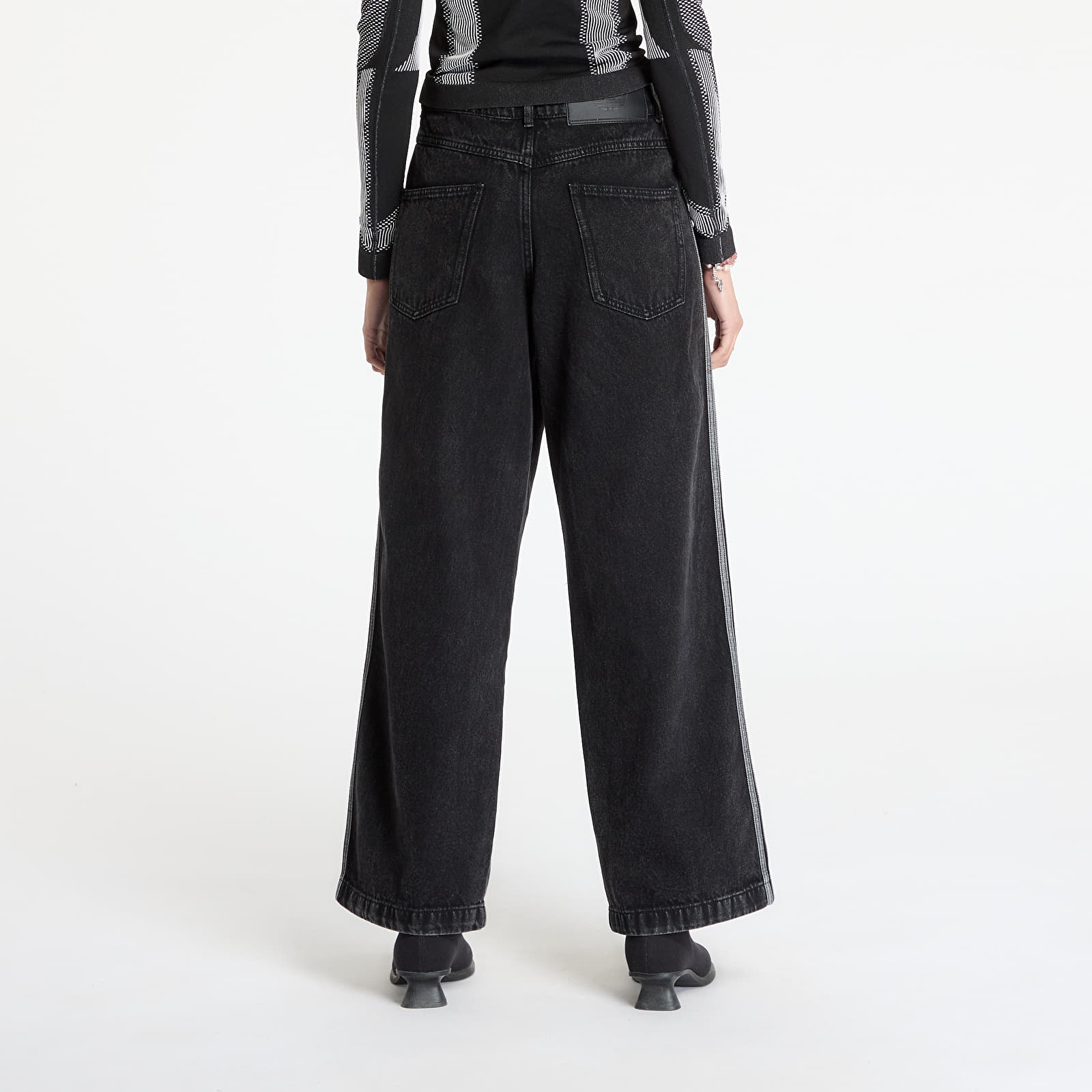Jeans adidas Adicolor Denim 3-Stripes Track Pants Black