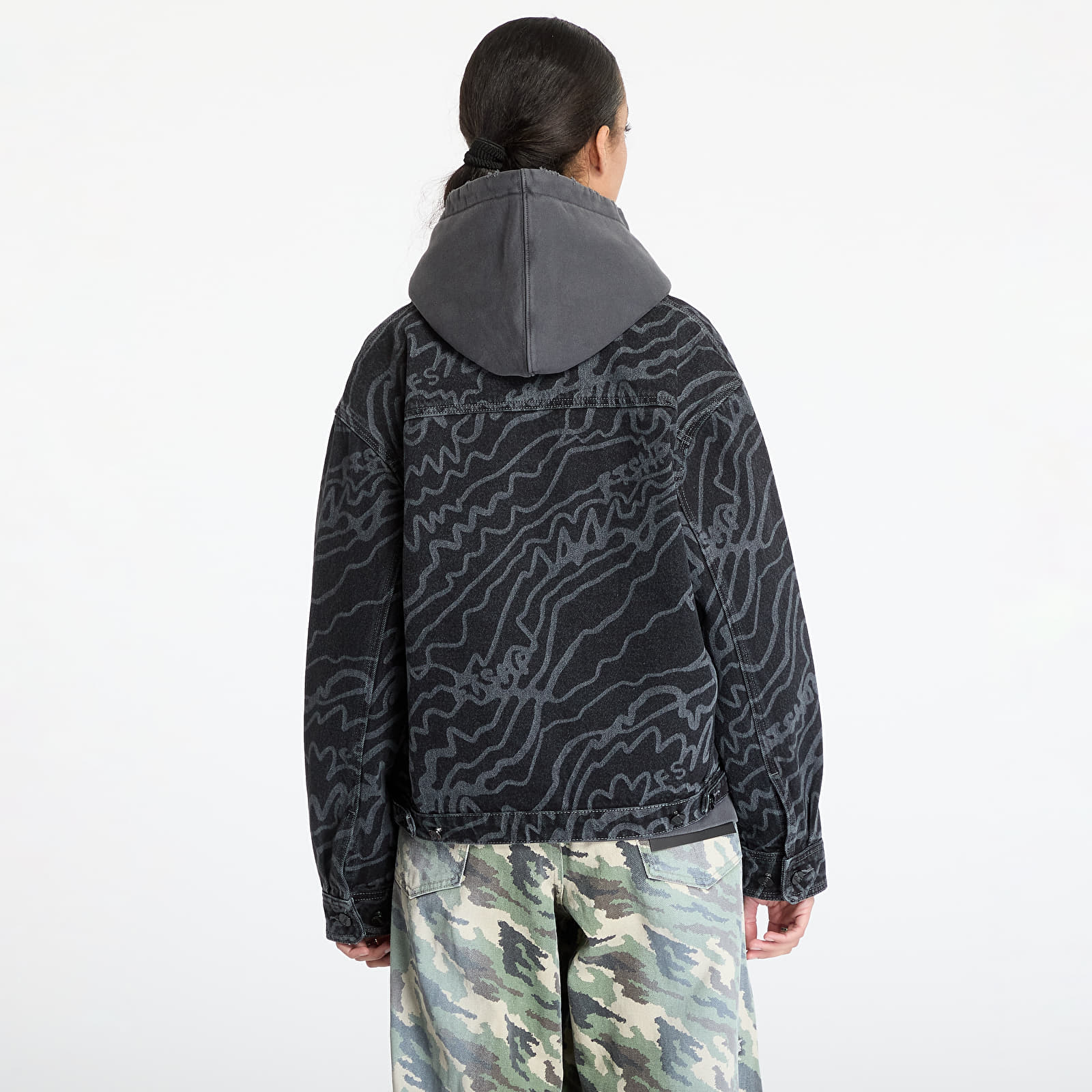 Casacos FTSHP Silver Lining Denim Jacket UNISEX Black
