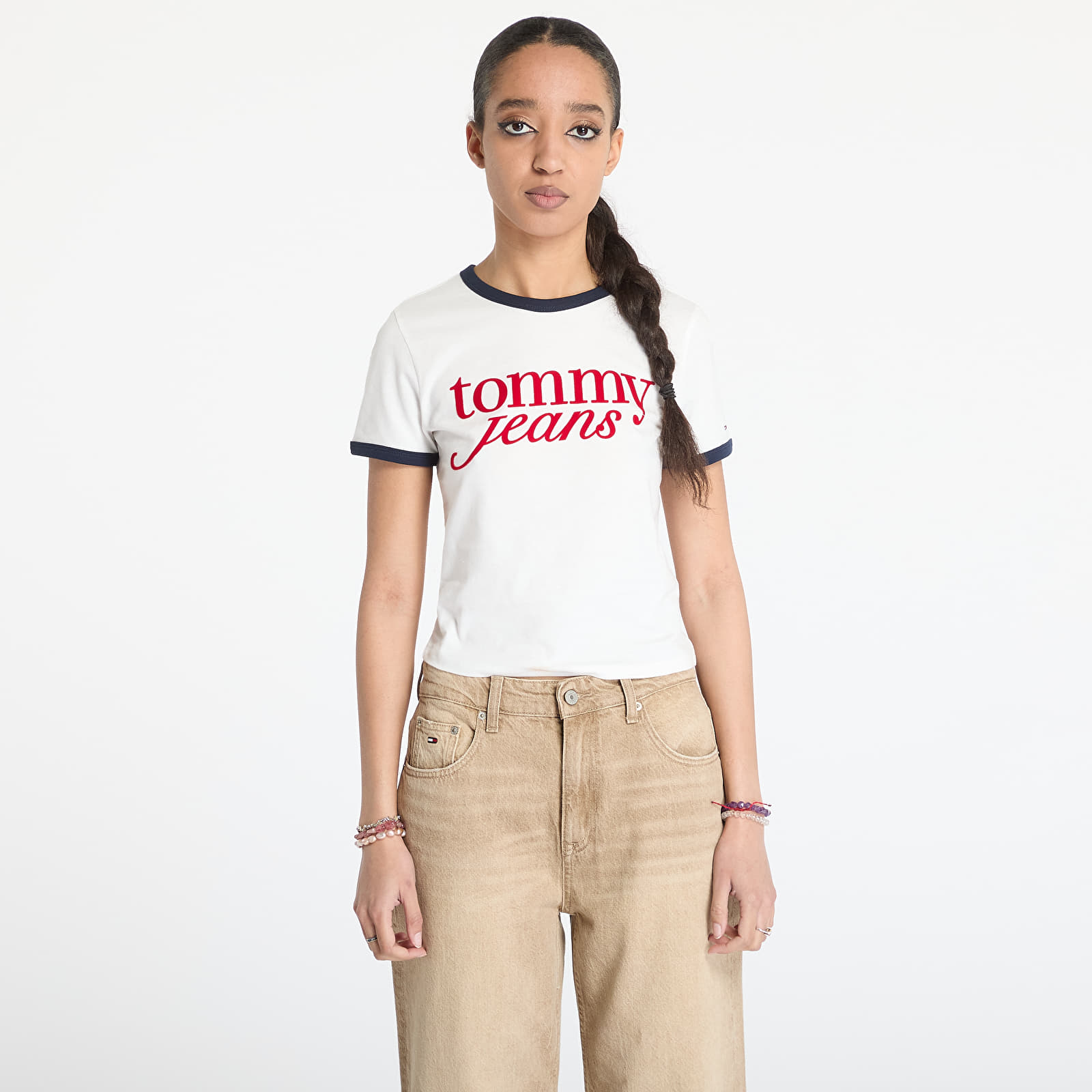 T-Shirts Tommy Jeans Slim Script Tee White