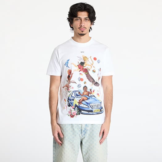 Тениска Off-White Fresco Car Slim S/S Tee White/ Black