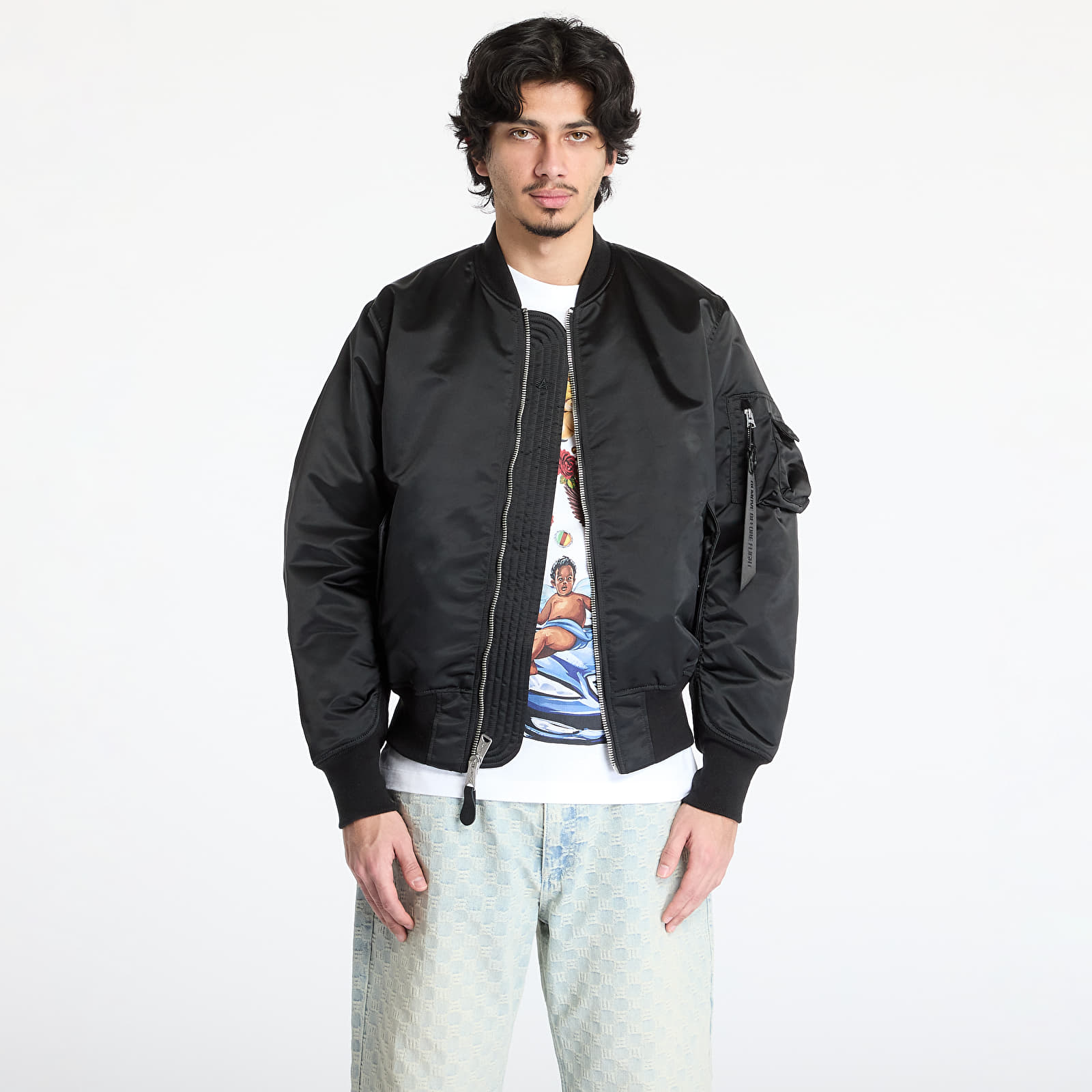 Bomberjacks Alpha Industries MA-1 Base Flight Jacket Black