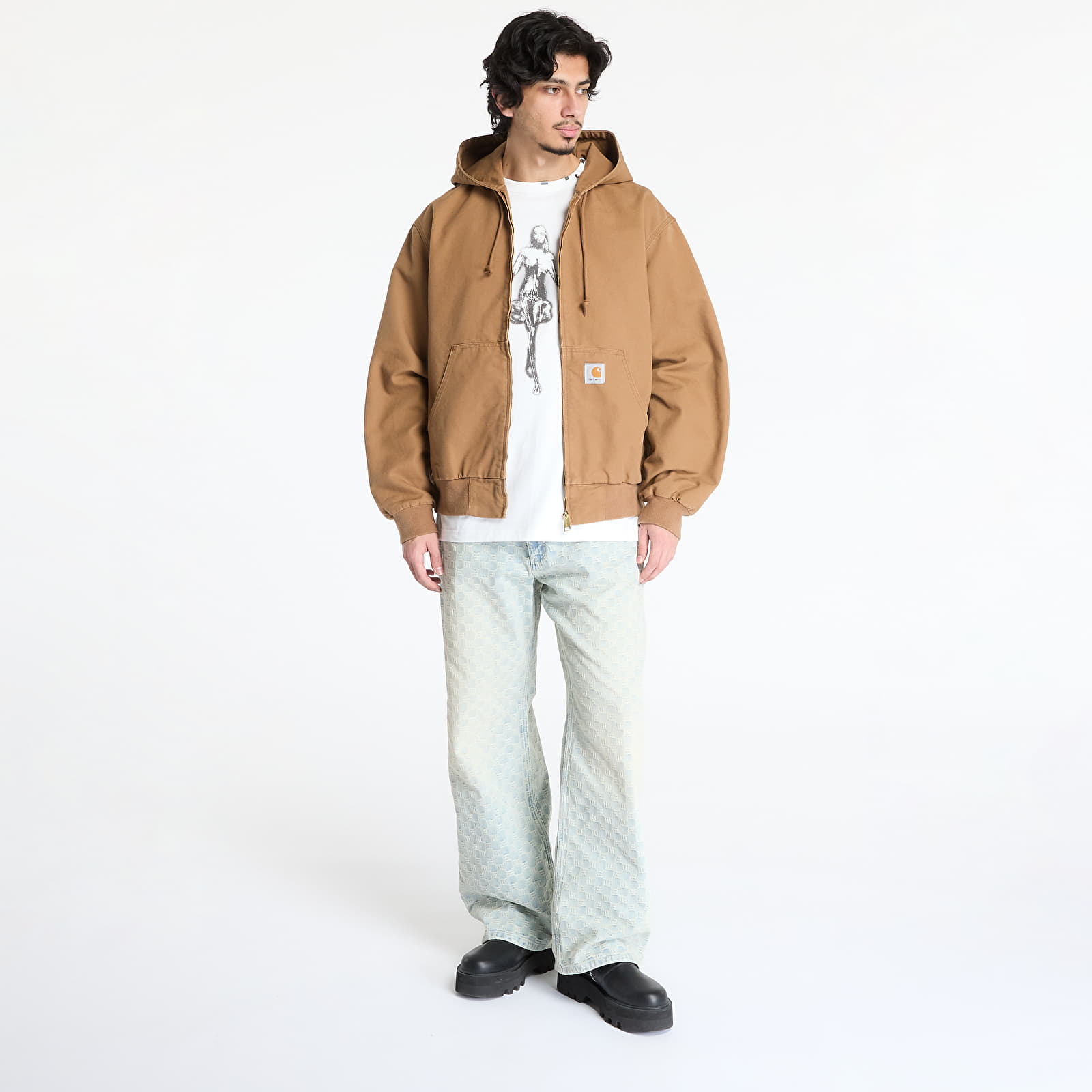 Geci Carhartt WIP OG Active Jacket UNISEX Hamilton Brown Rinsed