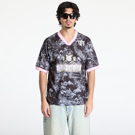 Off-White Fresco Soccer Shortsleeve Black & White Angels Tee Black