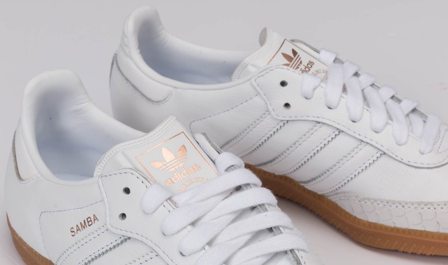 Adidas samba white gum sole cheap