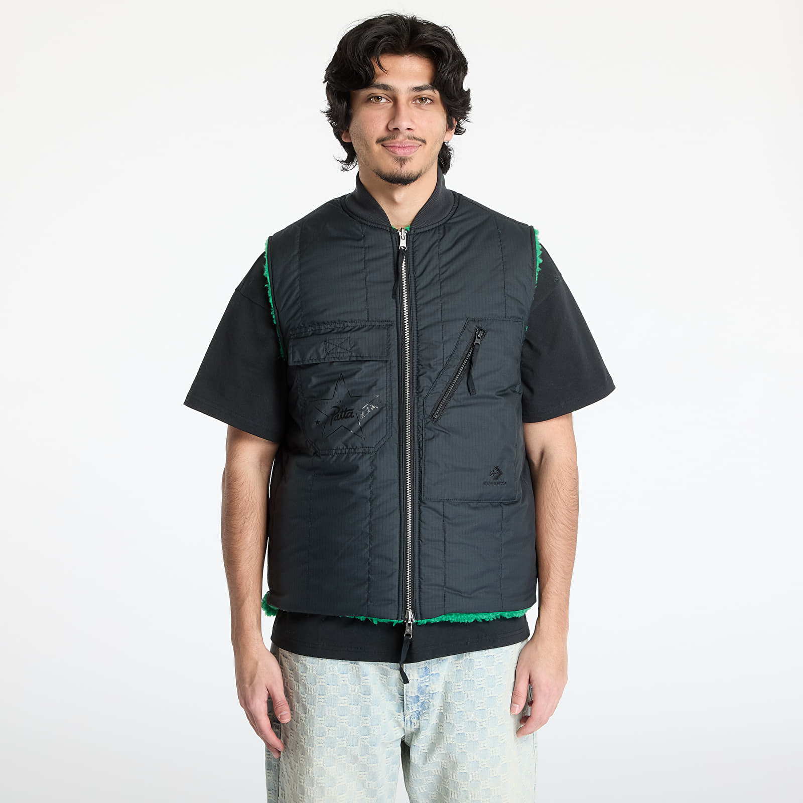 Pánské vesty Converse x Patta Reversible Vest Jolly Green