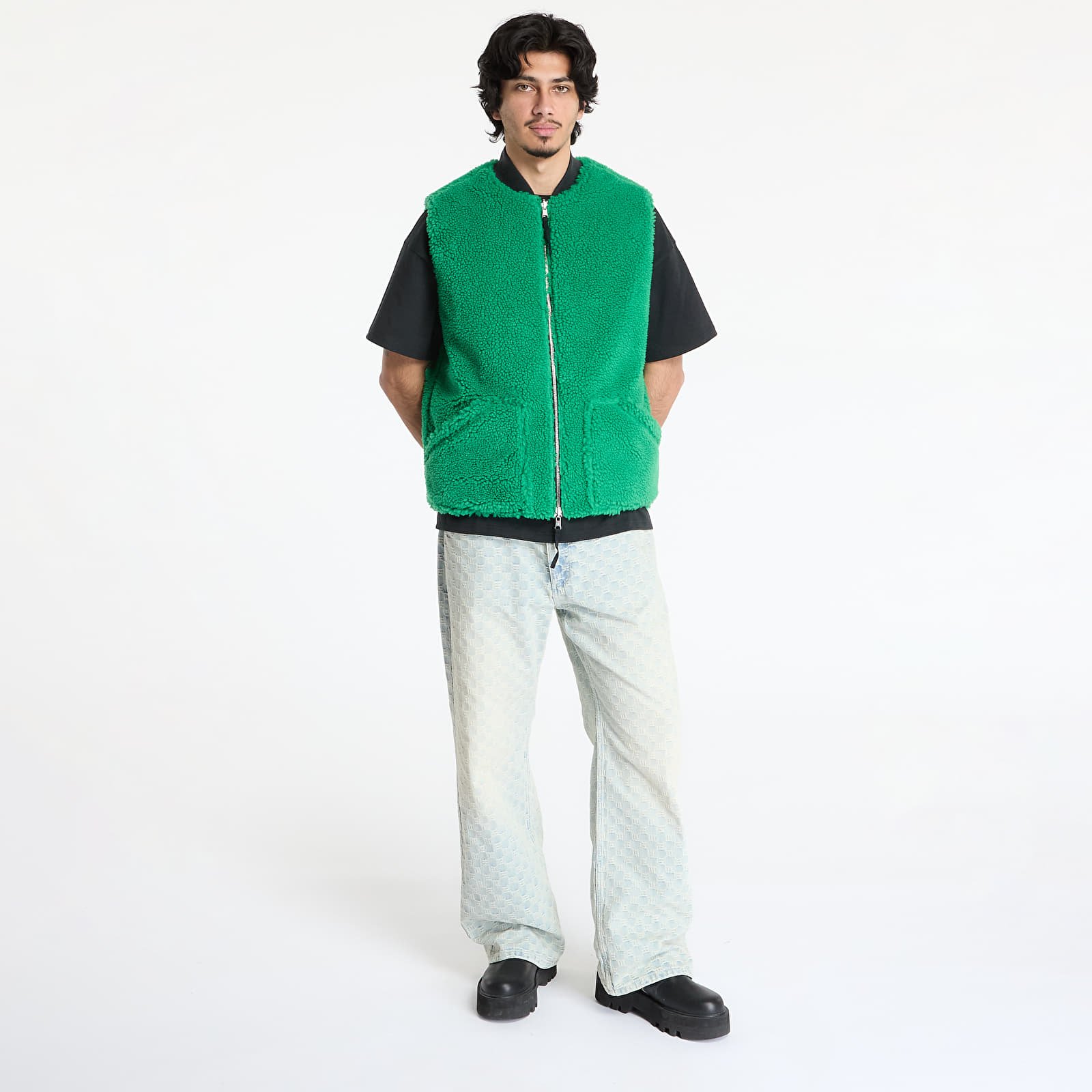 Pánské vesty Converse x Patta Reversible Vest Jolly Green