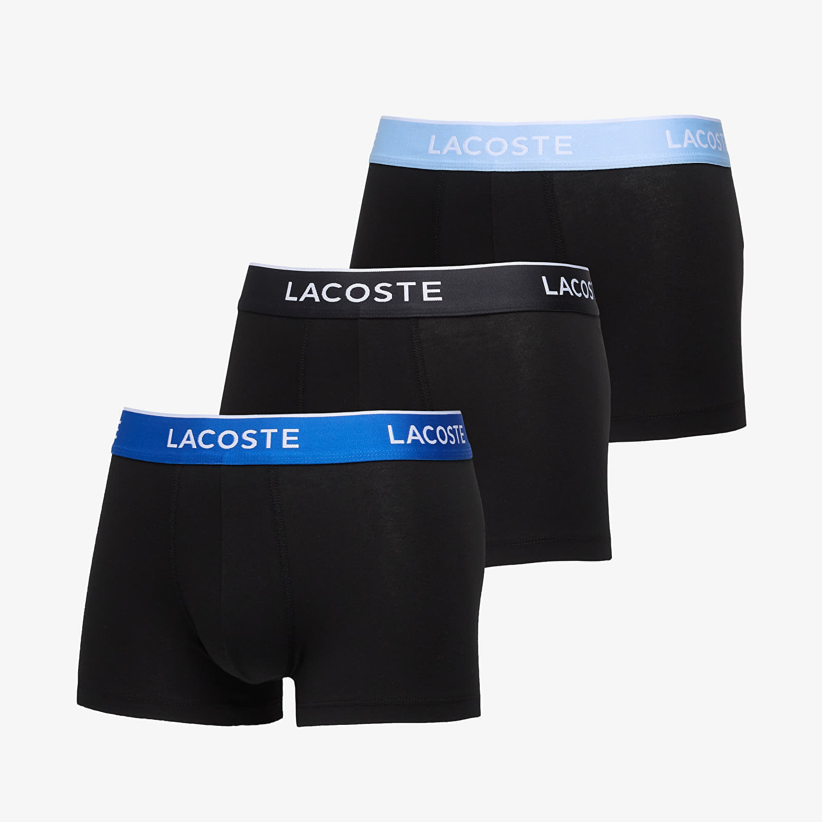 Боксерки LACOSTE Cotton Stretch Trunk 3-Pack Black/ Marina/ Overview/ Gra M