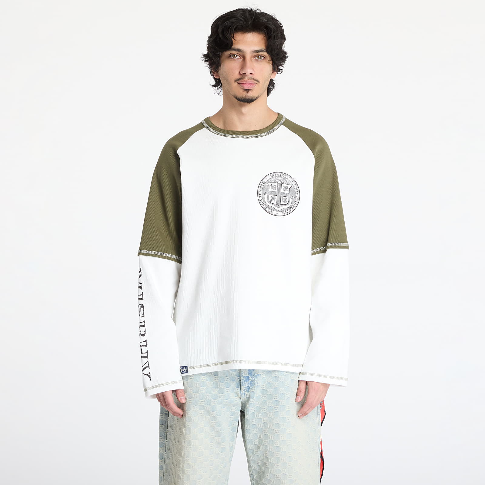Pólók MISBHV Varsity 70"S Longsleeve UNISEX White