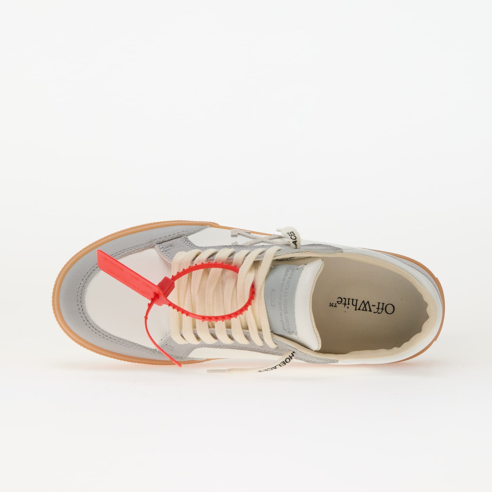 Férfi cipők Off-White New Low Vulcanized Leather White Light