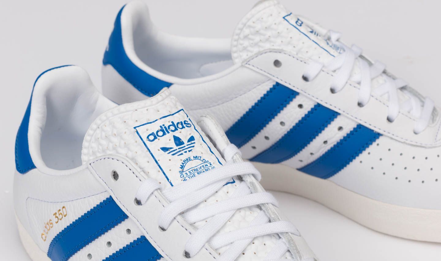 Adidas 350 white and blue clearance