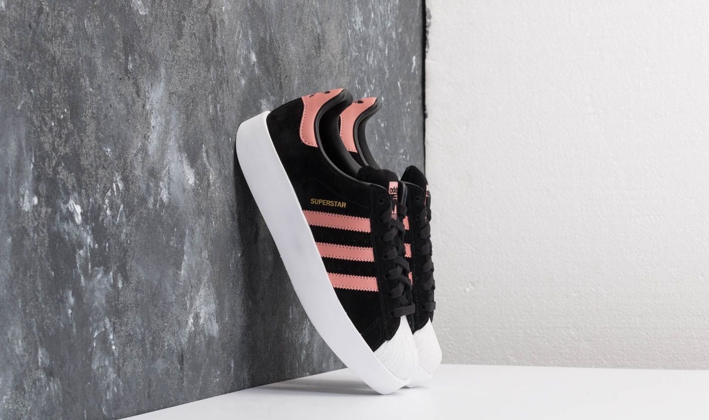 Women's shoes adidas Superstar Bold W Core Black/ Ash Pink/ Ftw White