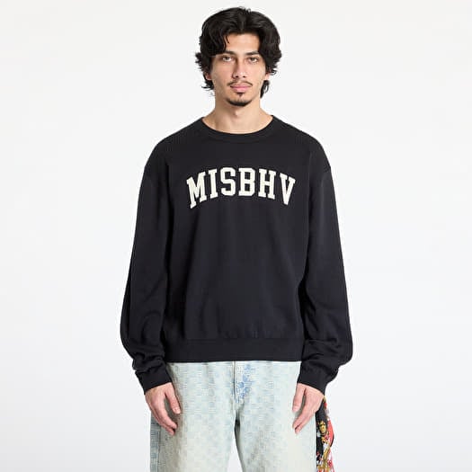 MISBHV Knitted Varsity Crewneck Sweatshirt UNISEX Black