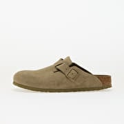 Birkenstock Boston Suede Leather Faded Khaki