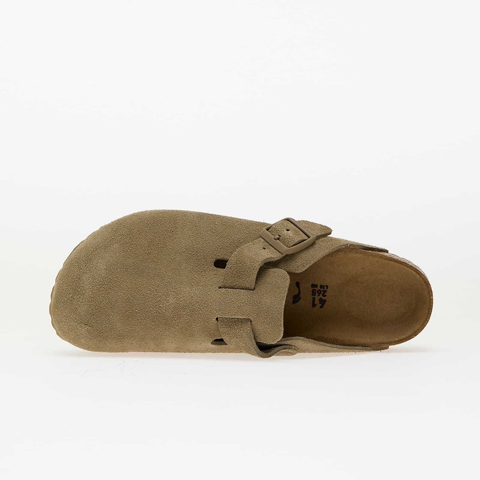 Frauen Birkenstock Boston Suede Leather Faded Khaki