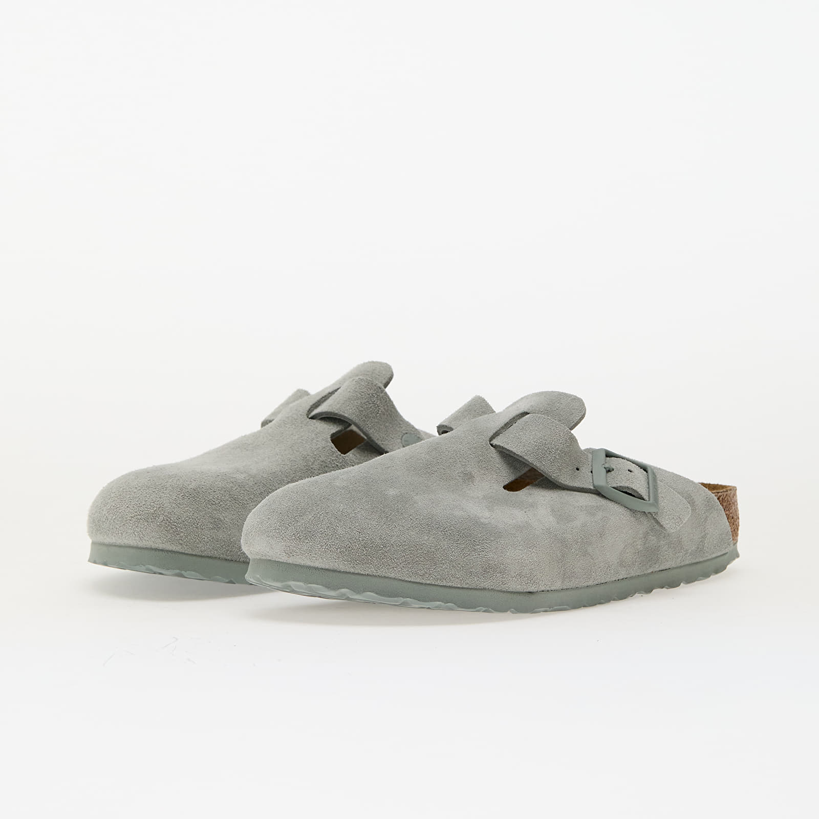 Men's shoes Birkenstock Boston Suede Leather Pure Sage