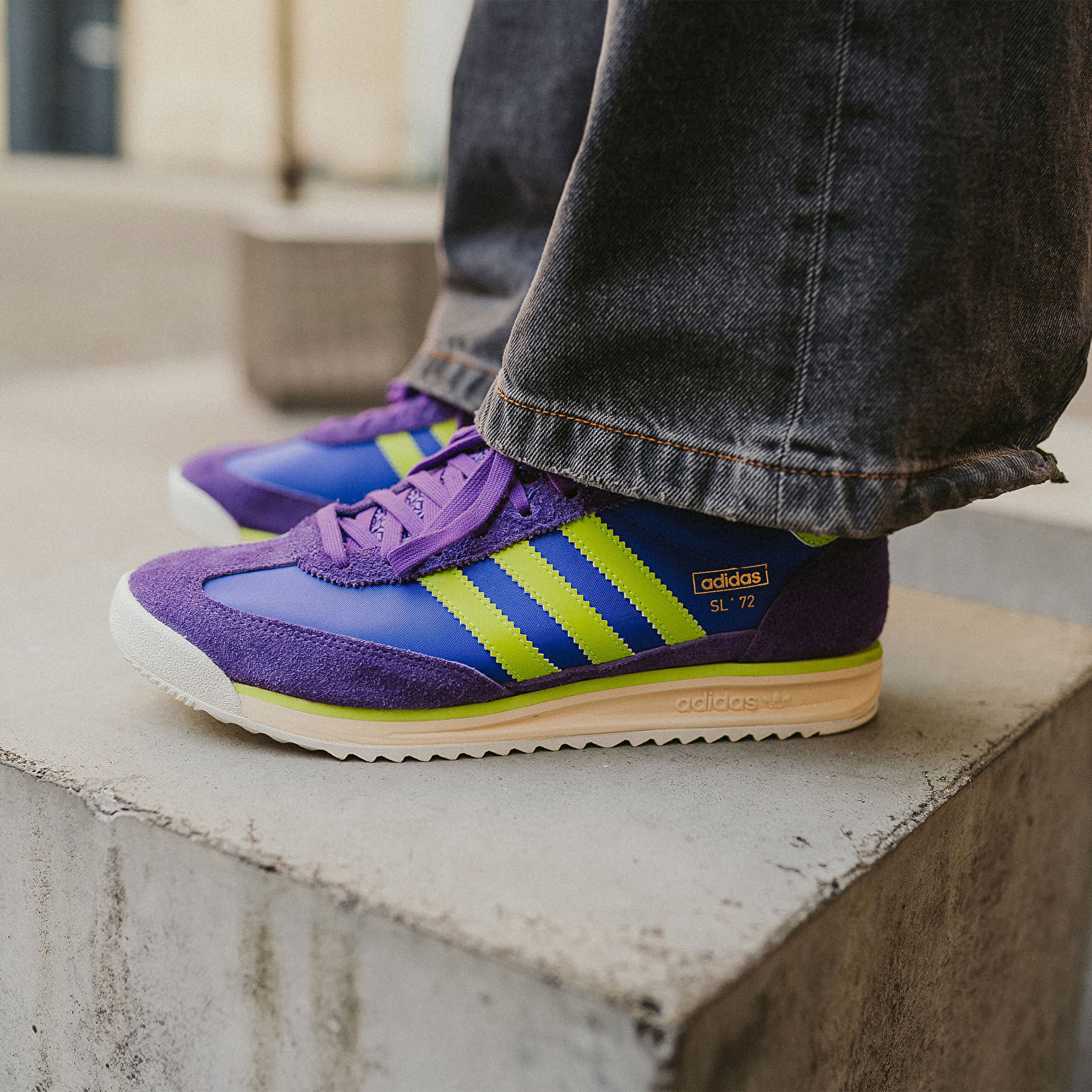 Herenschoenen adidas SL 72 Rs Active Purple/ Solar Slime/ Supplier Colour