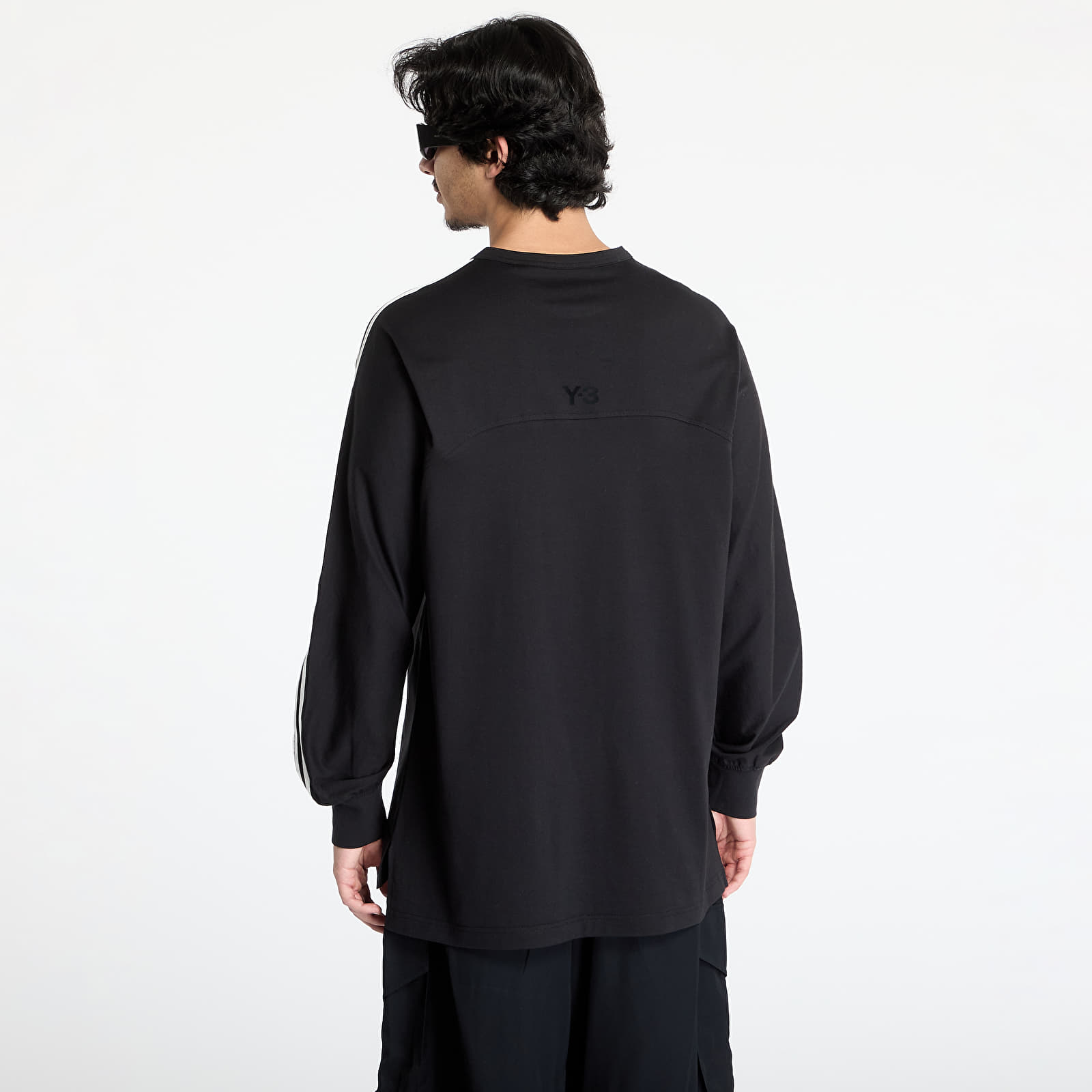 T-Shirts Y-3 3-Stripes Long Sleeve Top UNISEX Black