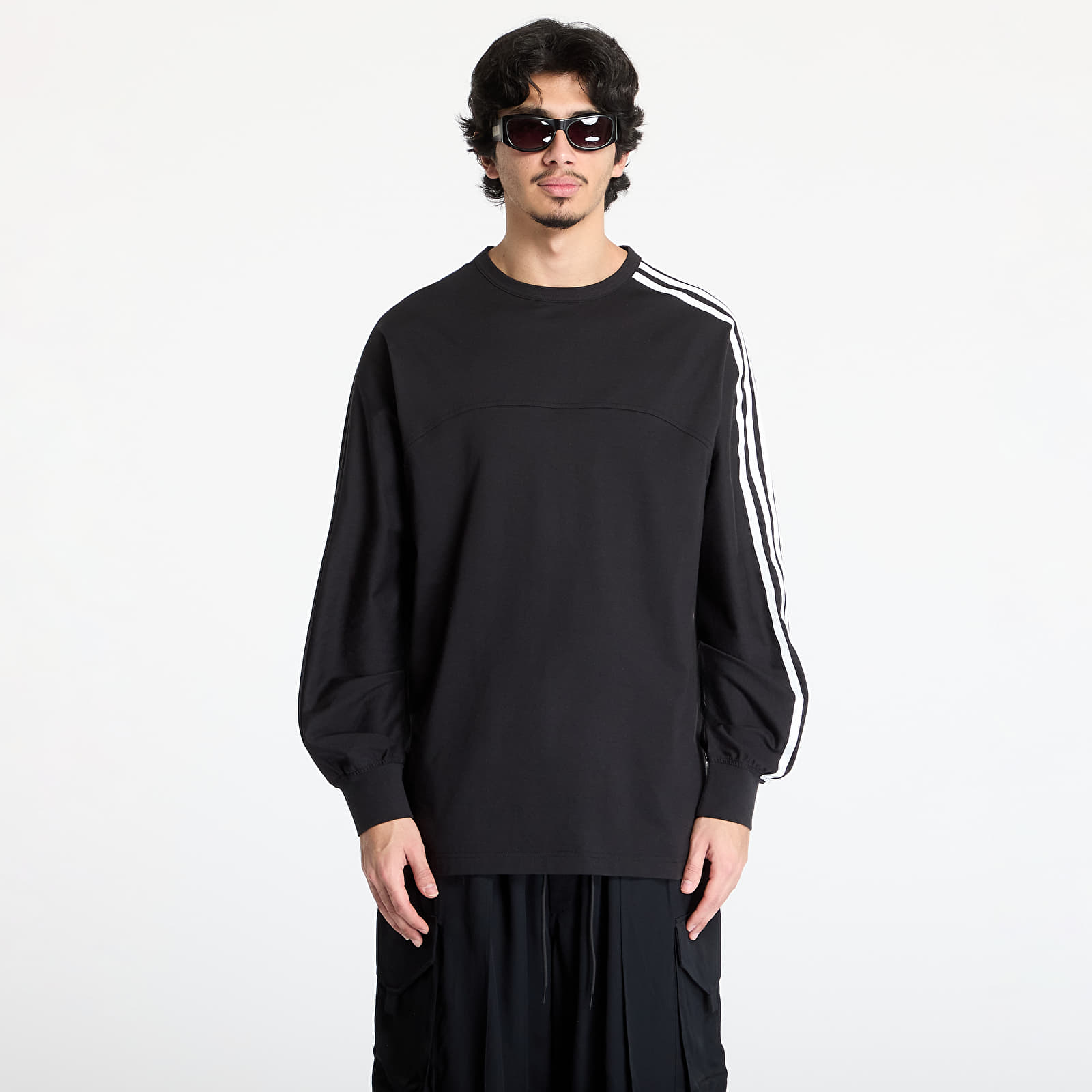 Tricouri  Y-3 3-Stripes Long Sleeve Top UNISEX Black