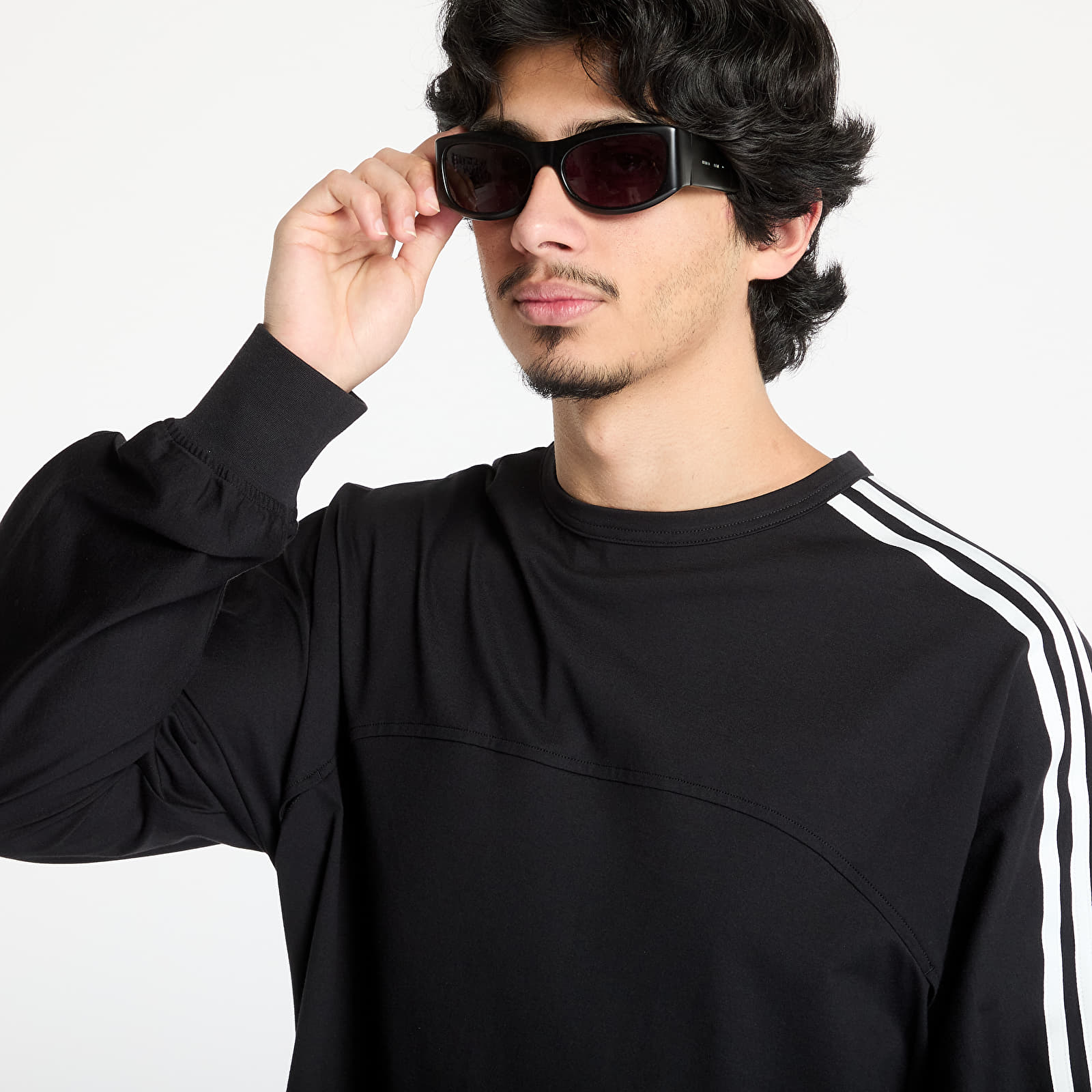 T-Shirts Y-3 3-Stripes Long Sleeve Top UNISEX Black